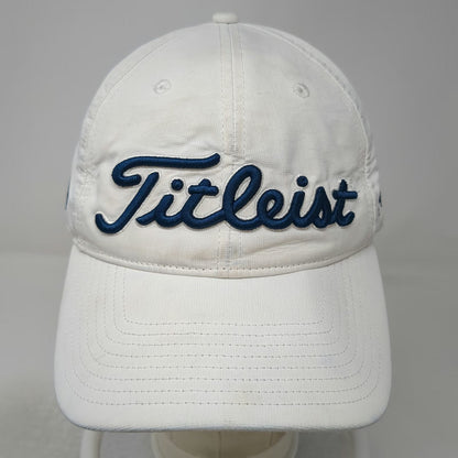 Titleist Baseball Cap White One Size Pro V1 FJ Logo Embroidered Slideback Hat