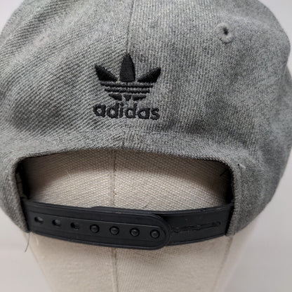 Adidas Trefoil Snapback Hat Gray OSFM Embroidered Colorblock 6 Panel