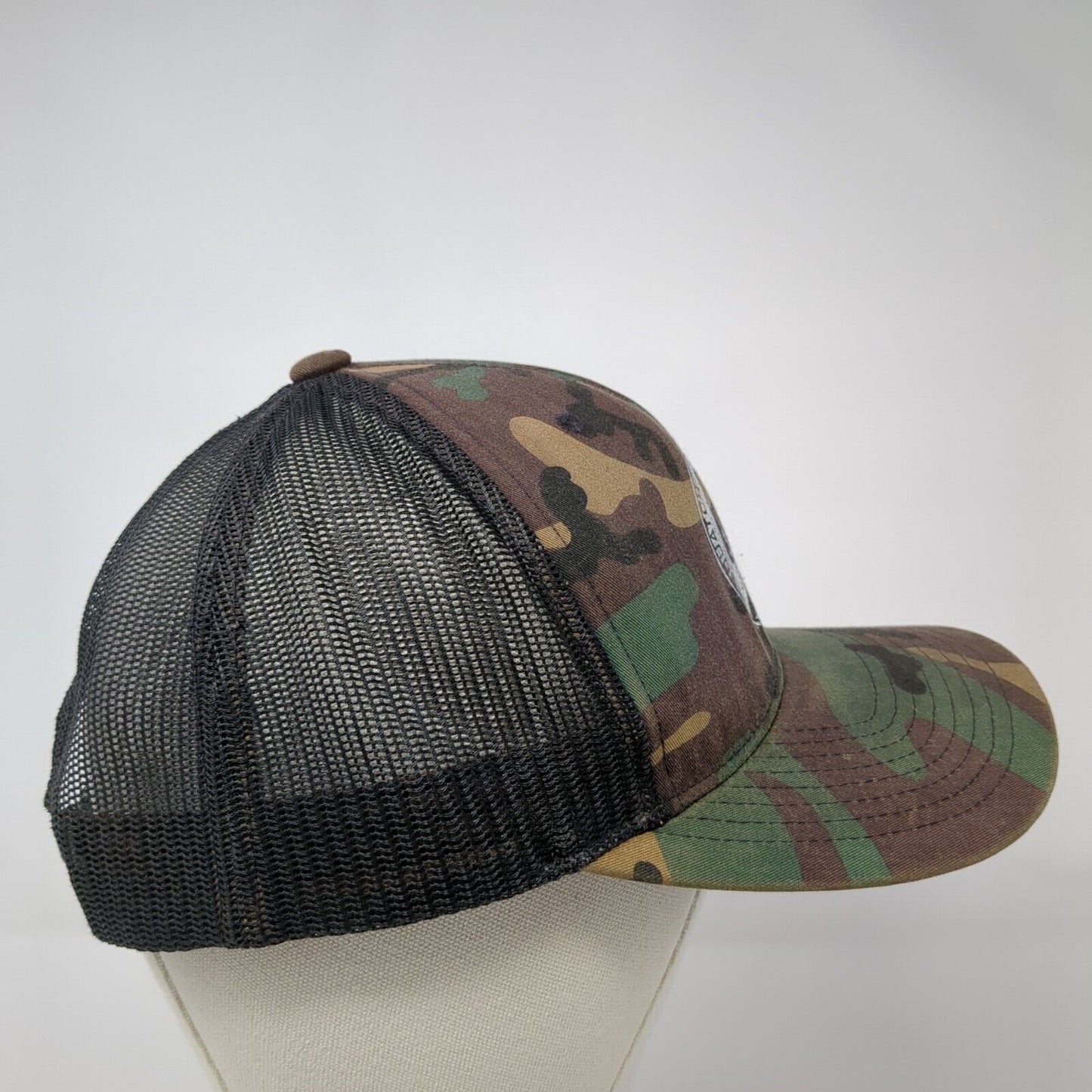 Sasquatch Tool Corp Snapback Trucker Hat Camo One Size Mesh Back Believe