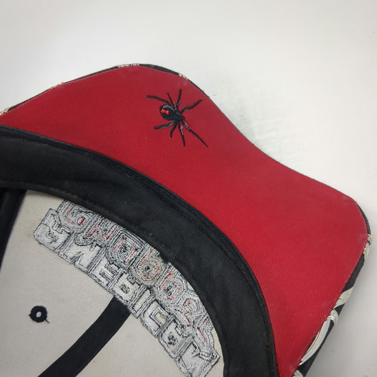 H3 Sportgear American Chopper Baseball Cap Black Red One Size Spiderweb Hat