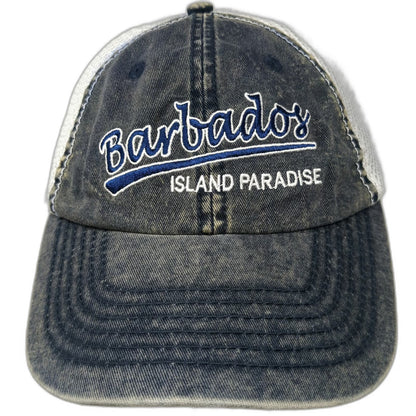 Royal Resortwear Baseball Cap Blue One Size Barbados Island Paradise Mesh Hat