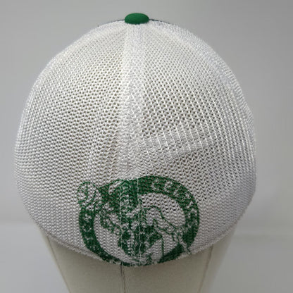 Adidas Boston Celtics NBA White Cap L Mesh Back 3 Stripes Climalite Hat Official