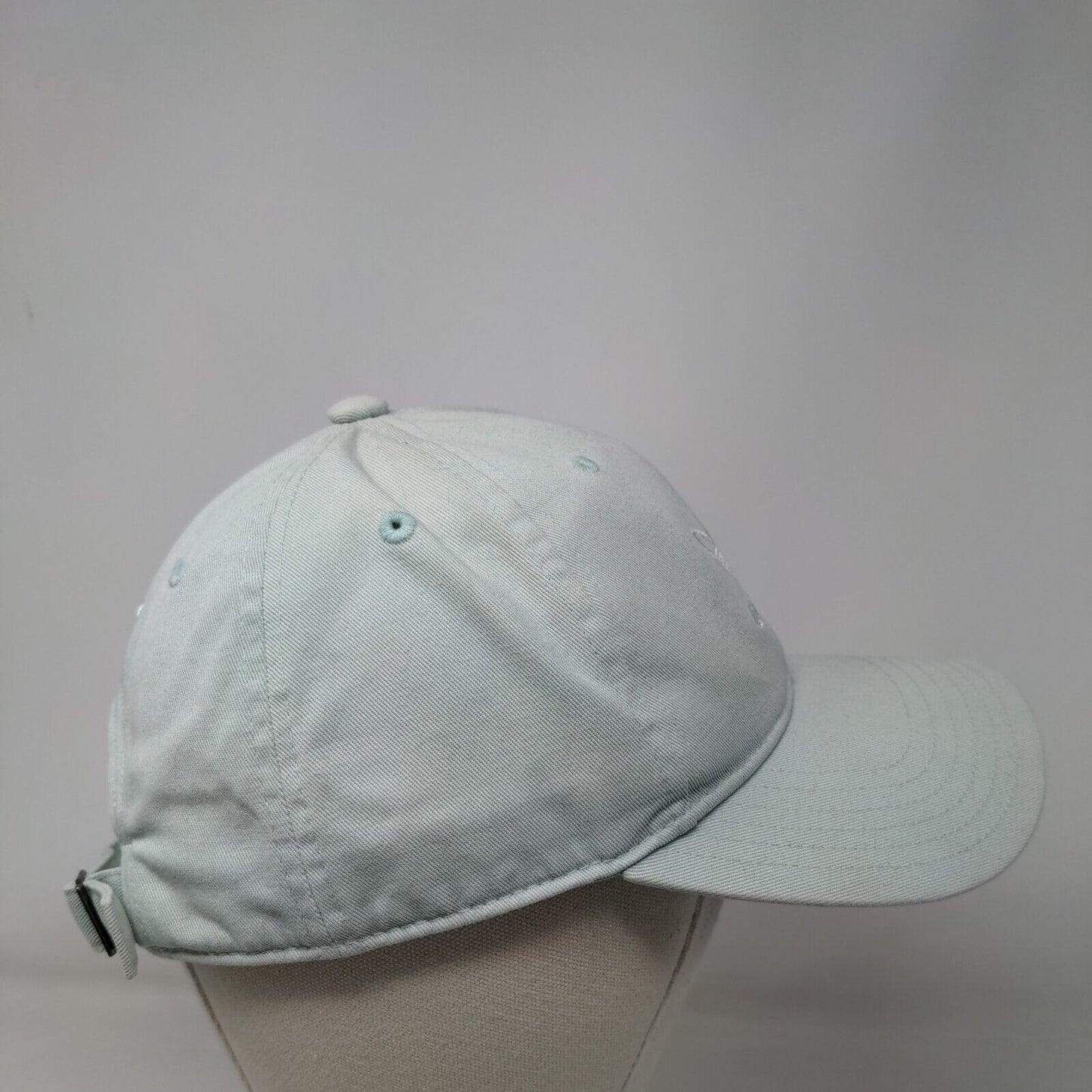 Adidas Slideback Hat Greenish-Blue One Size Adjustable Embroidered Trefoil