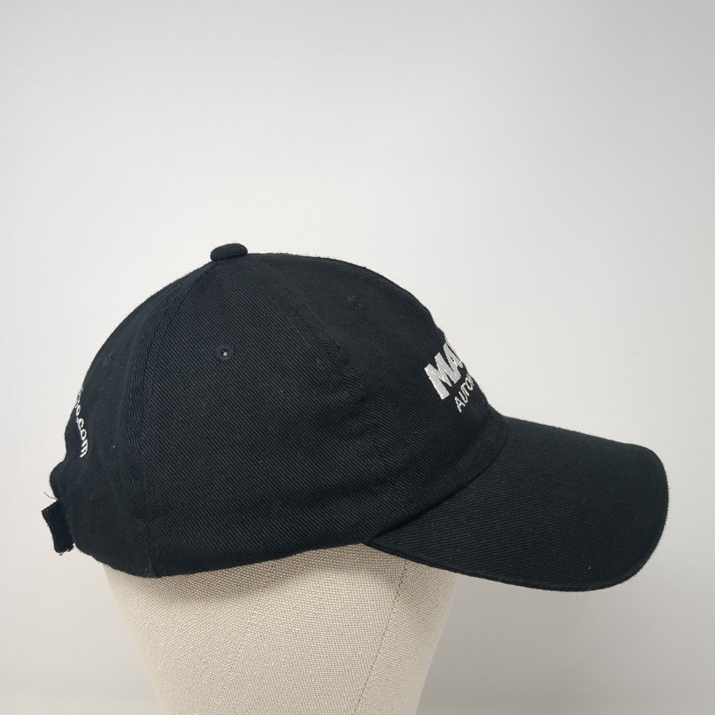 Mayse Automotive Strapback Baseball Cap Black One Size Adjustable Embroidered