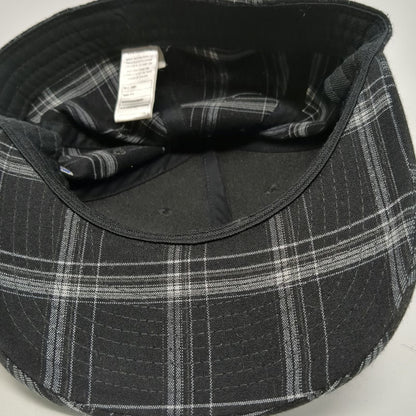 Hurley Baseball Cap Black One Size UAF Alaska Fairbanks Plaid Stretch Fit Hat