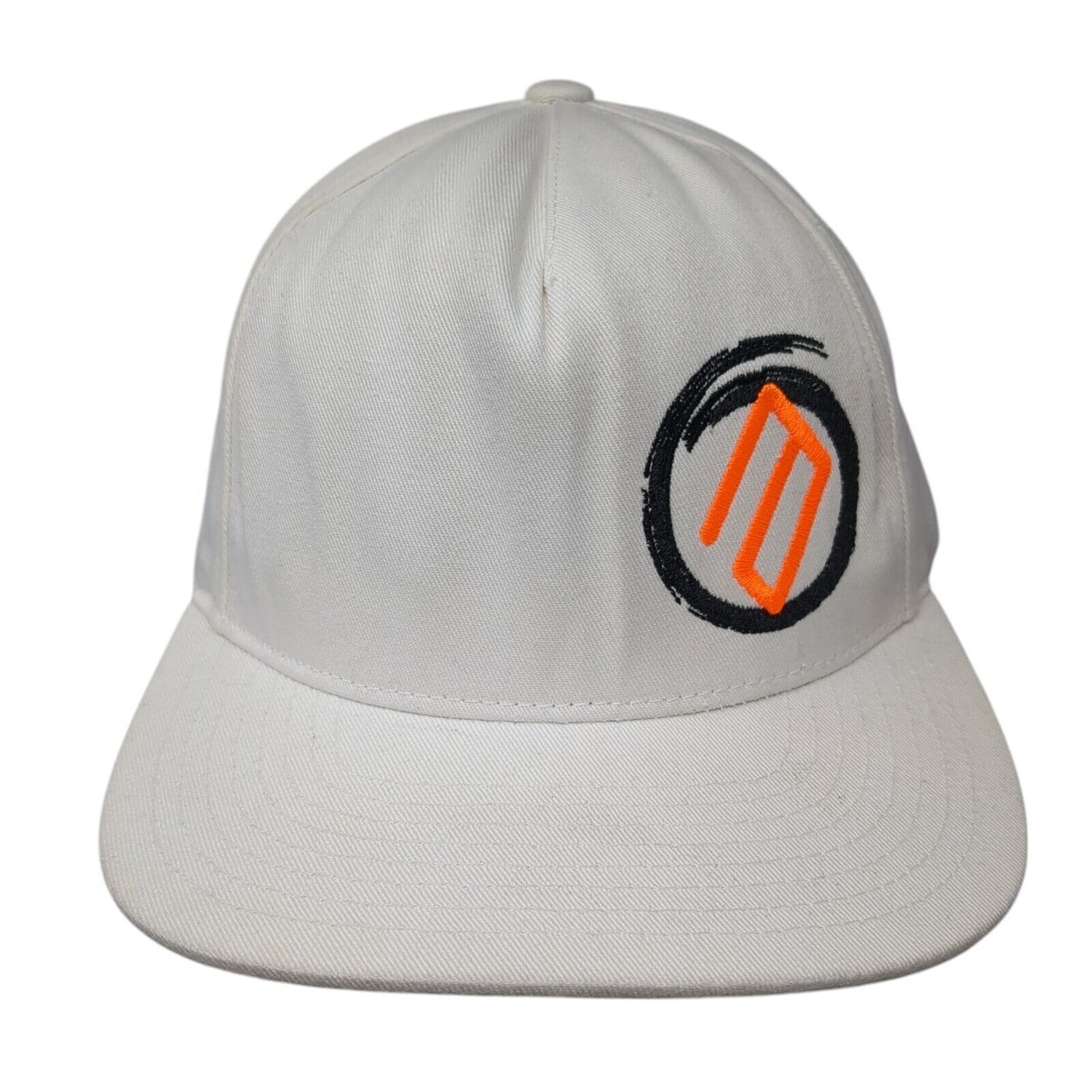 The Classics Yupoong Snapback Hat White One Size Adjustable Embroidered 6 Panel