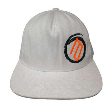 The Classics Yupoong Snapback Hat White One Size Adjustable Embroidered 6 Panel