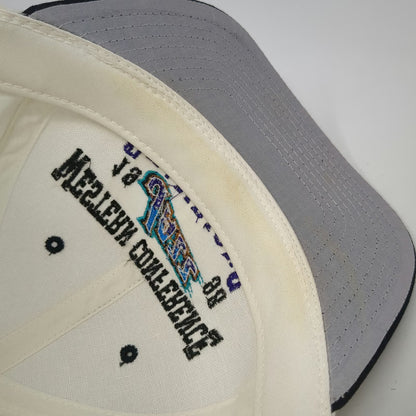 Utah Jazz NBA Twins Enterprise Snapback White Black 1998 Champions Hat Vintage