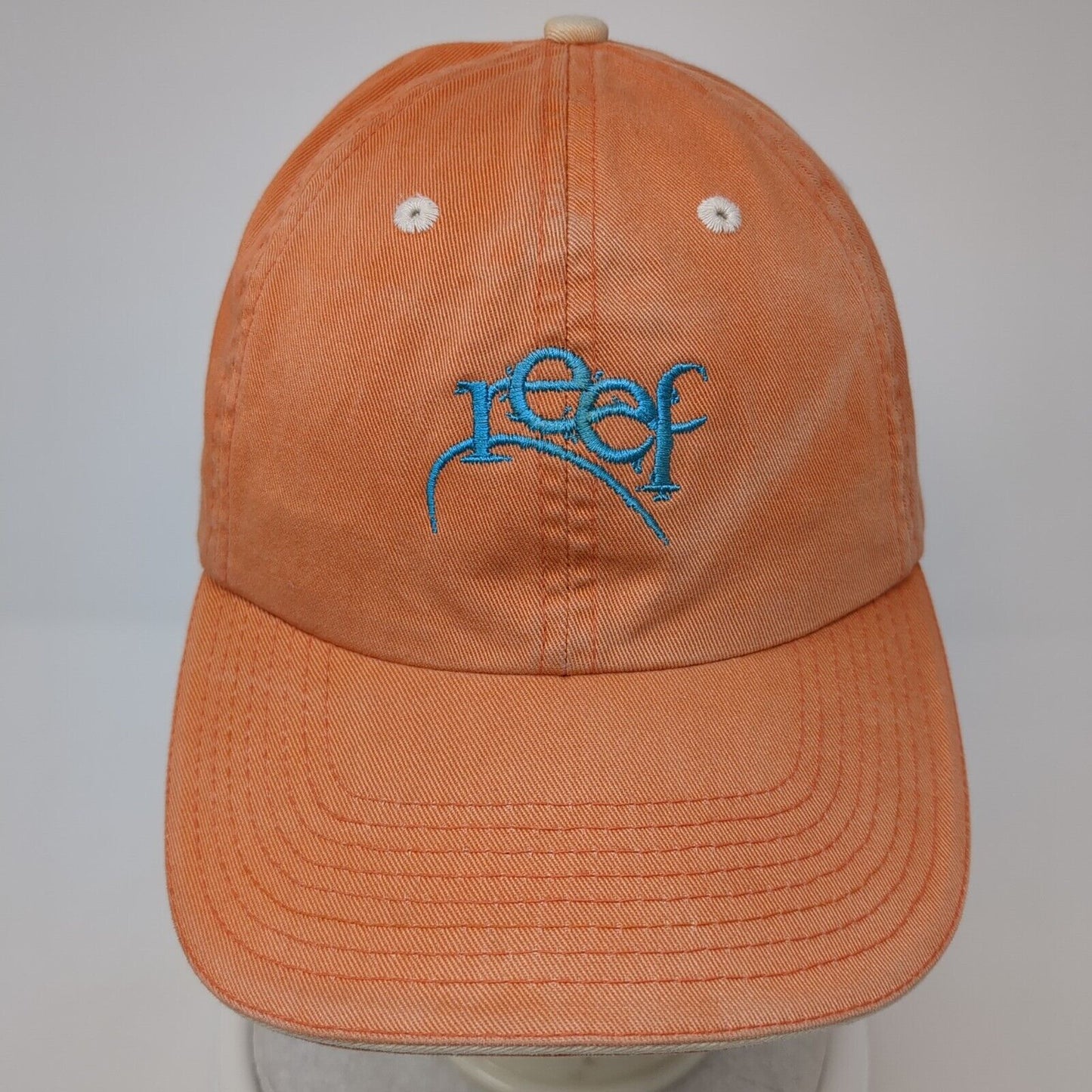 Reef Slideback Hat Orange One Size Adjustable Embroidered Fahrenheit