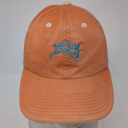 Reef Slideback Hat Orange One Size Adjustable Embroidered Fahrenheit