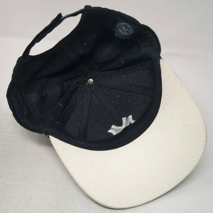 '47 Brand New York Yankees MLB Baseball Cap Black One Size Gray Strapback Hat