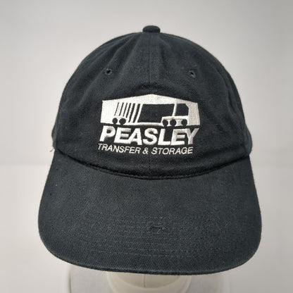 Peasley Transfer & Storage Snapback Hat Black One Size Embroidered