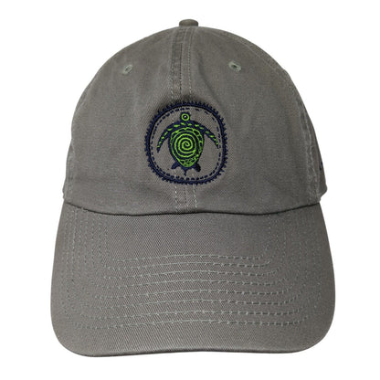 Cayman Turtle Centre Slideback Hat Gray One Size Adjustable Embroidered