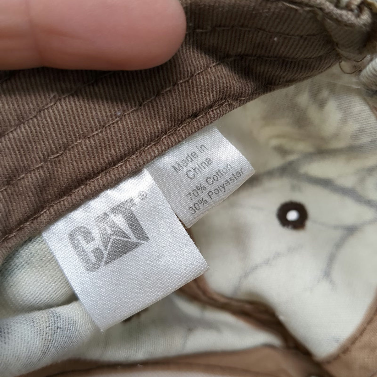 Dri-Duck Caterpillar CAT Baseball Cap Beige Camo One Size Strapback Work Hat