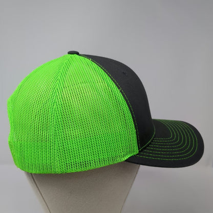 Richardson CWI Logo Trucker Hat Gray Green One Size Mesh Snapback Style 112