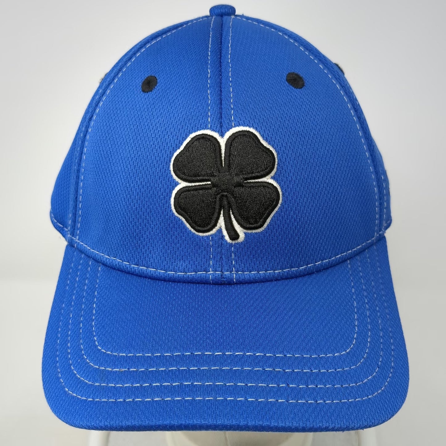 Black Clover Baseball Cap Blue XL A-Flex Stretch Fit Live Lucky Four Leaf Hat