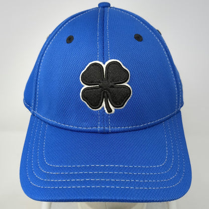 Black Clover Baseball Cap Blue XL A-Flex Stretch Fit Live Lucky Four Leaf Hat