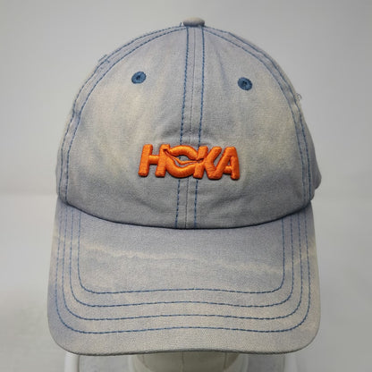 HOKA Baseball Cap Blue Orange One Size Adjustable Embroidered Cotton Logo Hat