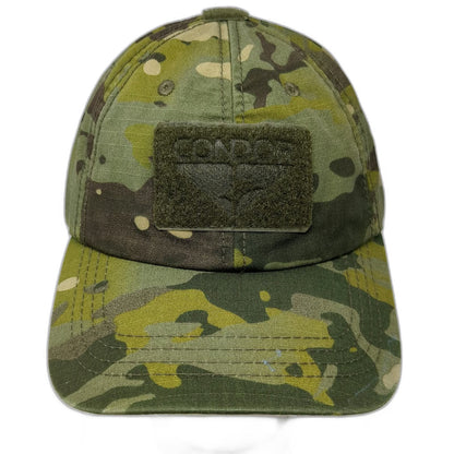 Condor Baseball Cap Green One Size MultiCam Tactical Loop Patches Buckle Hat