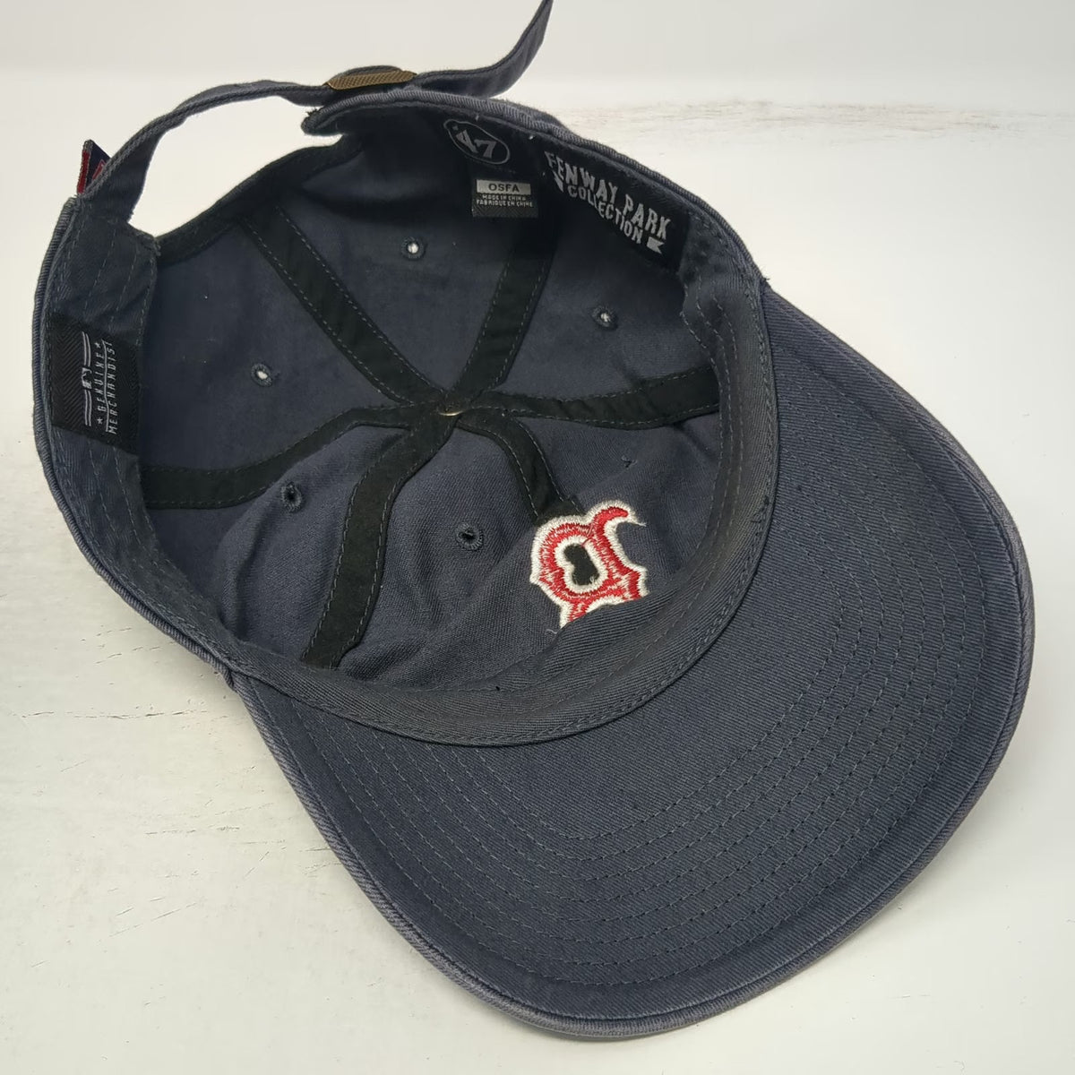 '47 MLB Boston Red Sox Baseball Cap Blue Red White One Size Adjustable Strap Hat