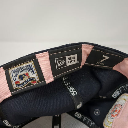 Detroit Tigers MLB New Era Baseball Cap Blue 7 Anniversary Side Patch Pink Brim