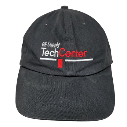GE Supply Tech Center Adult Slideback Hat Black Fit All Embroidered Cotton