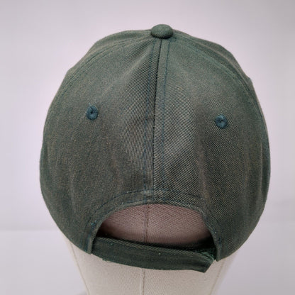 MV Football Strapback Hat Green OSFM Adjustable Embroidered Alleson
