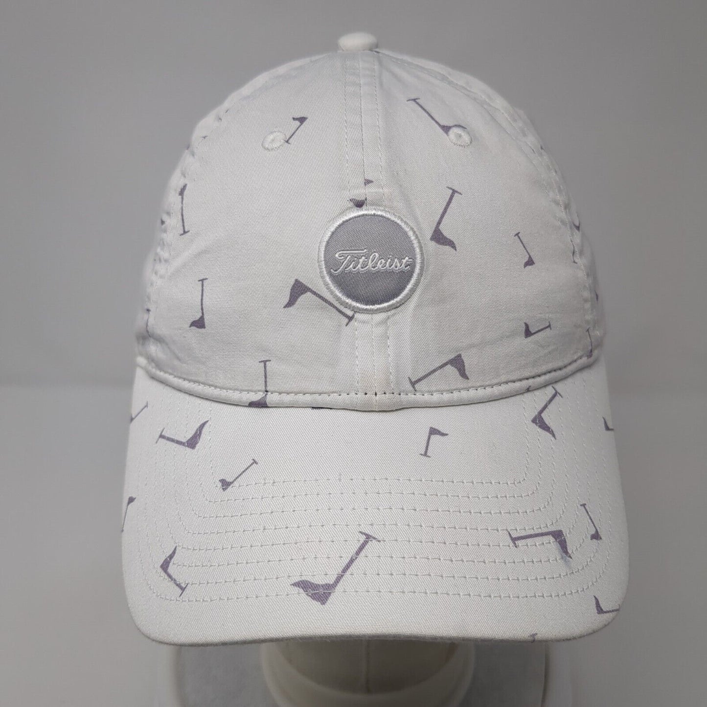 Titleist Strapback Hat White One Size Adjustable Golf Flag 6 Panel