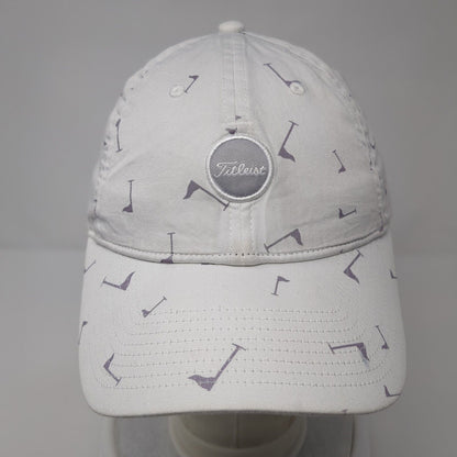 Titleist Strapback Hat White One Size Adjustable Golf Flag 6 Panel