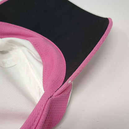 Headsweats 5 Panel White One Size Strapback Running Performance Mesh Pink Hat