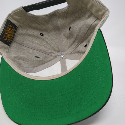 Yupoong Snapback Hat Gray Black One Size Toobs Distribution Flat Brim Green