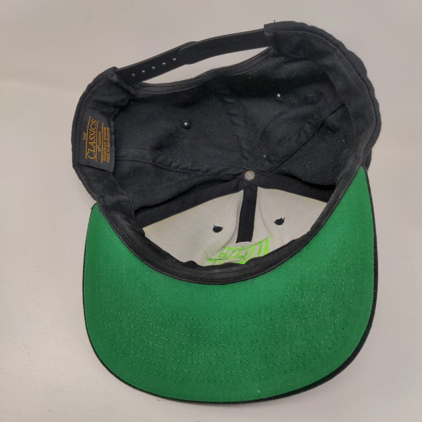 PG Snapback Hat Black One Size Adjustable Embroidered The Classics Yupoong