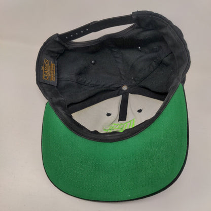 PG Snapback Hat Black One Size Adjustable Embroidered The Classics Yupoong
