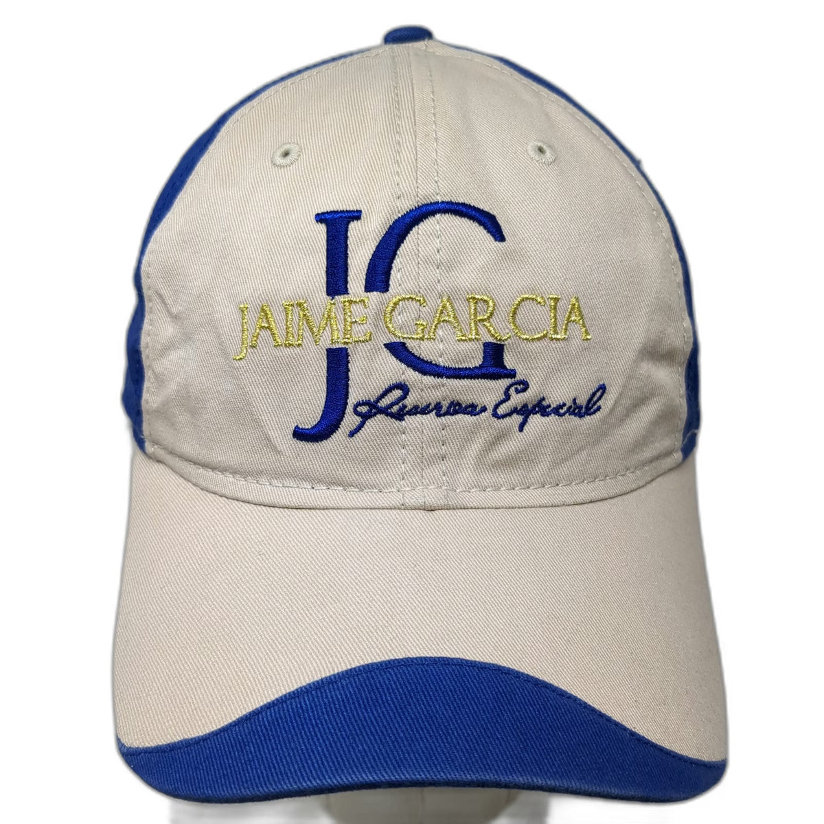 My Father Cigars Jaime Garcia Cigar Baseball Cap Beige Blue OSFM Slideback Hat