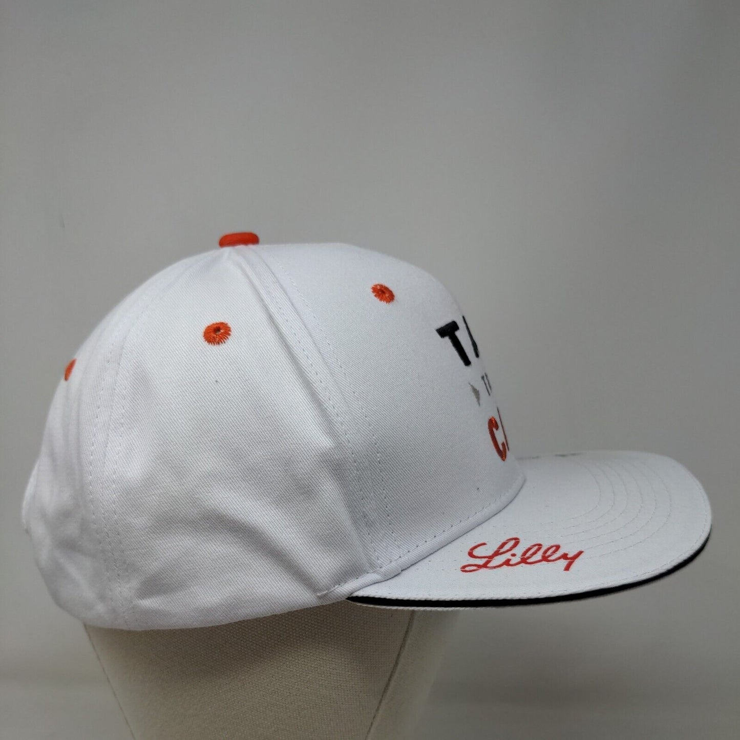 Eli Lilly Men's Snapback Hat White Tap The Cap #35 Embroidered Logo Adjustable