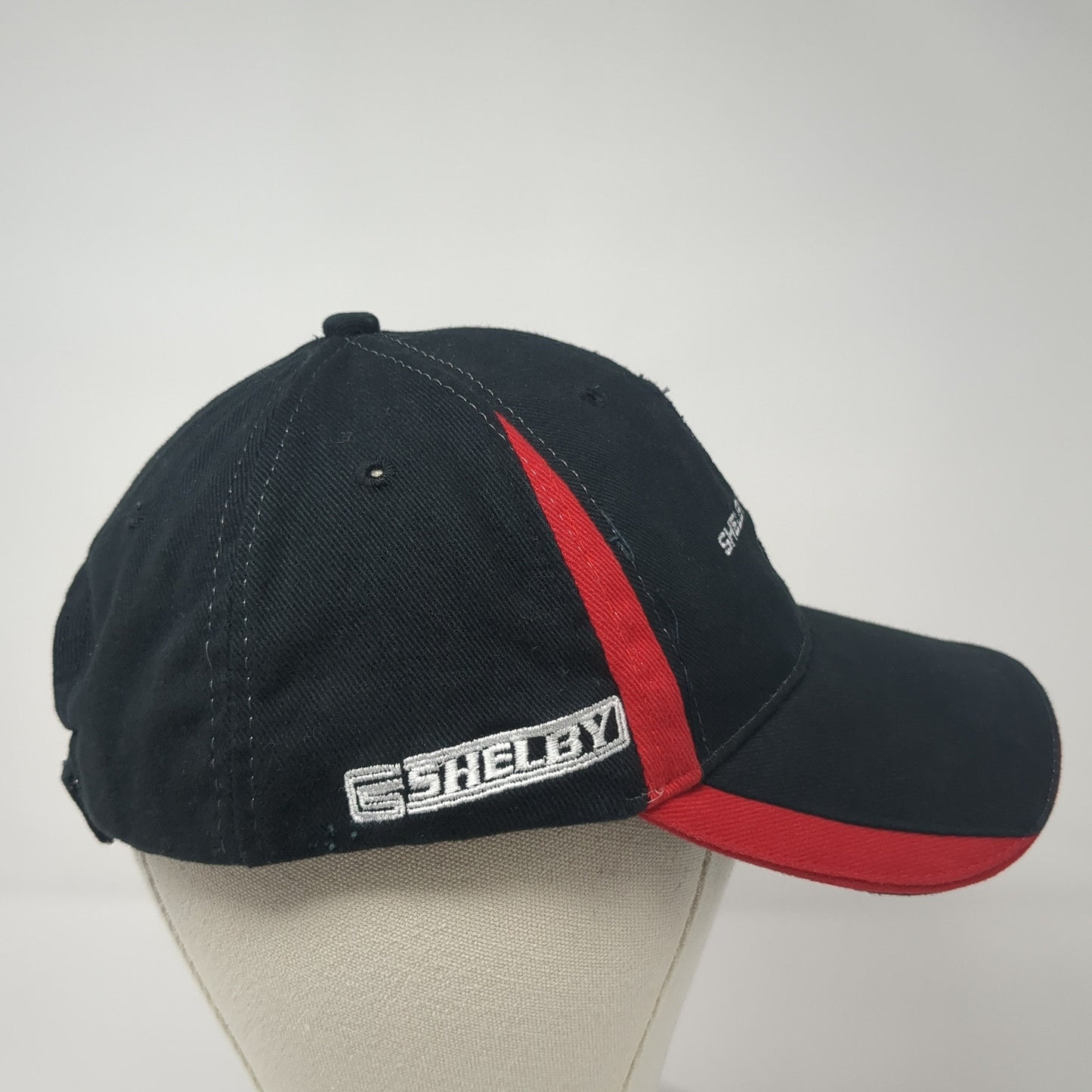 Shelby GT500 Strapback Hat Black One Size Adjustable Embroidered Ford