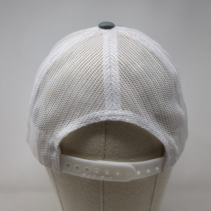 Pacific Headwear Snapback Mesh Back Trucker Hat Gray OSFA Embroidered