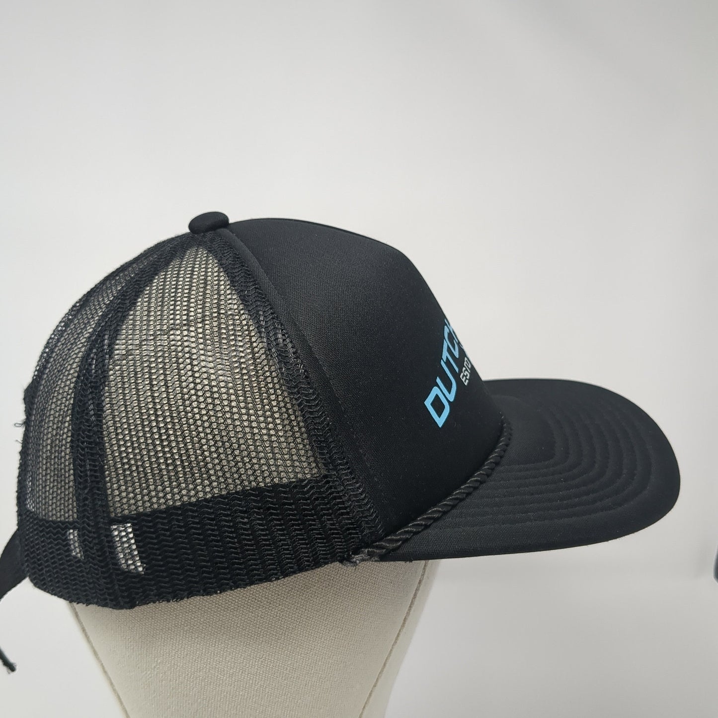 Dutch Bros 1992 Strapback Rope Trucker Hat Black One Size Mesh Back