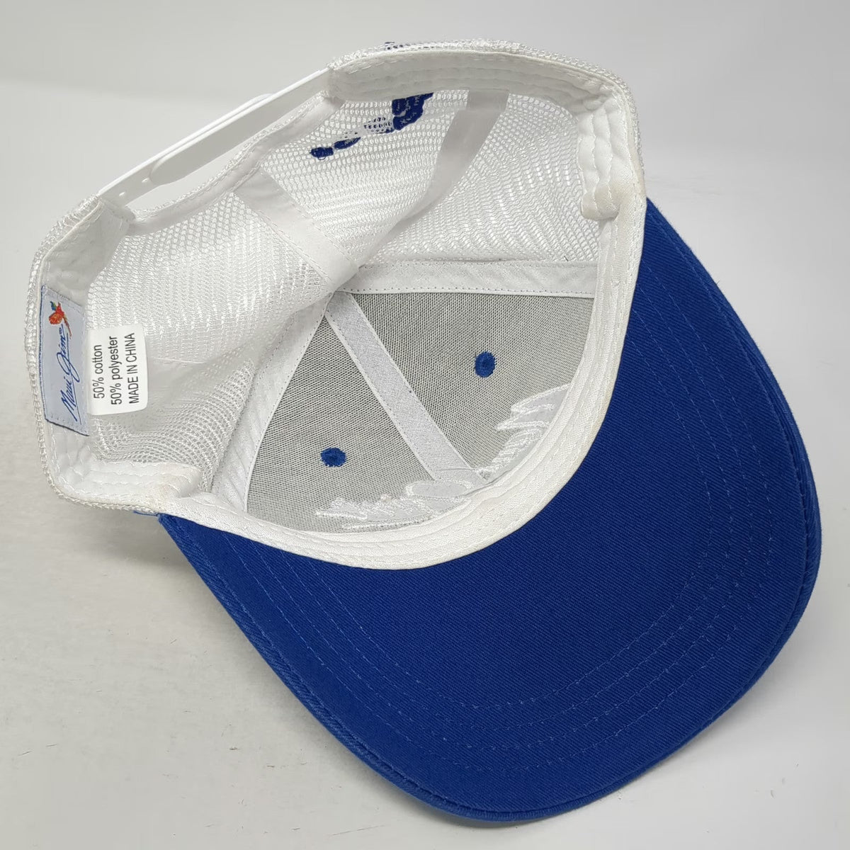 Maui Jim Trucker Hat Blue One Size Hawaii Islands Logo Mesh Back Snapback