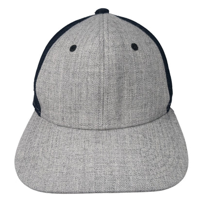 Pugs Strapback Baseball Cap Gray One Size Adjustable Lightweight 6 Panel Blank