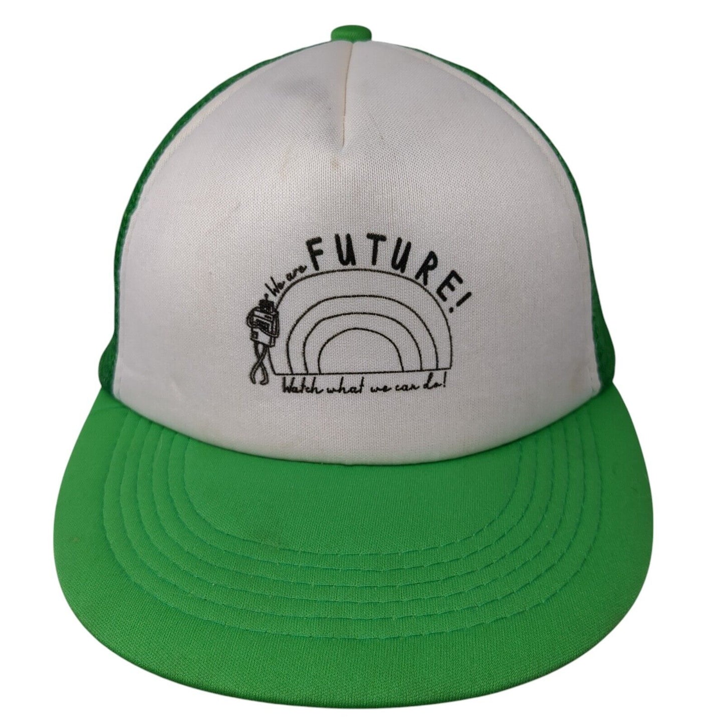 We Are Future Watch We Can Do Snapback Trucker Hat Green OS Mesh Back Hit Wear