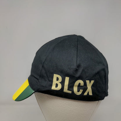 BLCX Fitted Cycling Hat Black One Size Rainbow Stripe Stretch Pace Caps