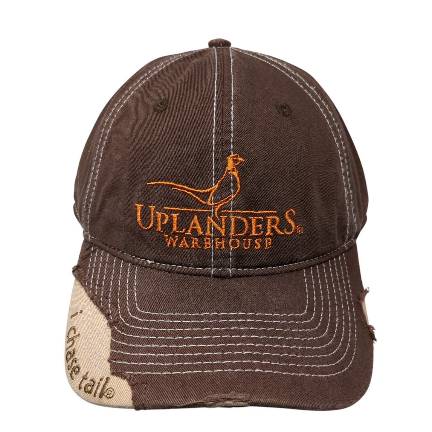 Uplanders Warehouse Strapback Hat Brown One Size I Chase Tail Outdoor