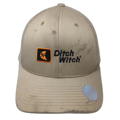 KBETHOS Ditch Witch Logo Trucker Hat Beige One Size Mesh Back Snapback Graphic