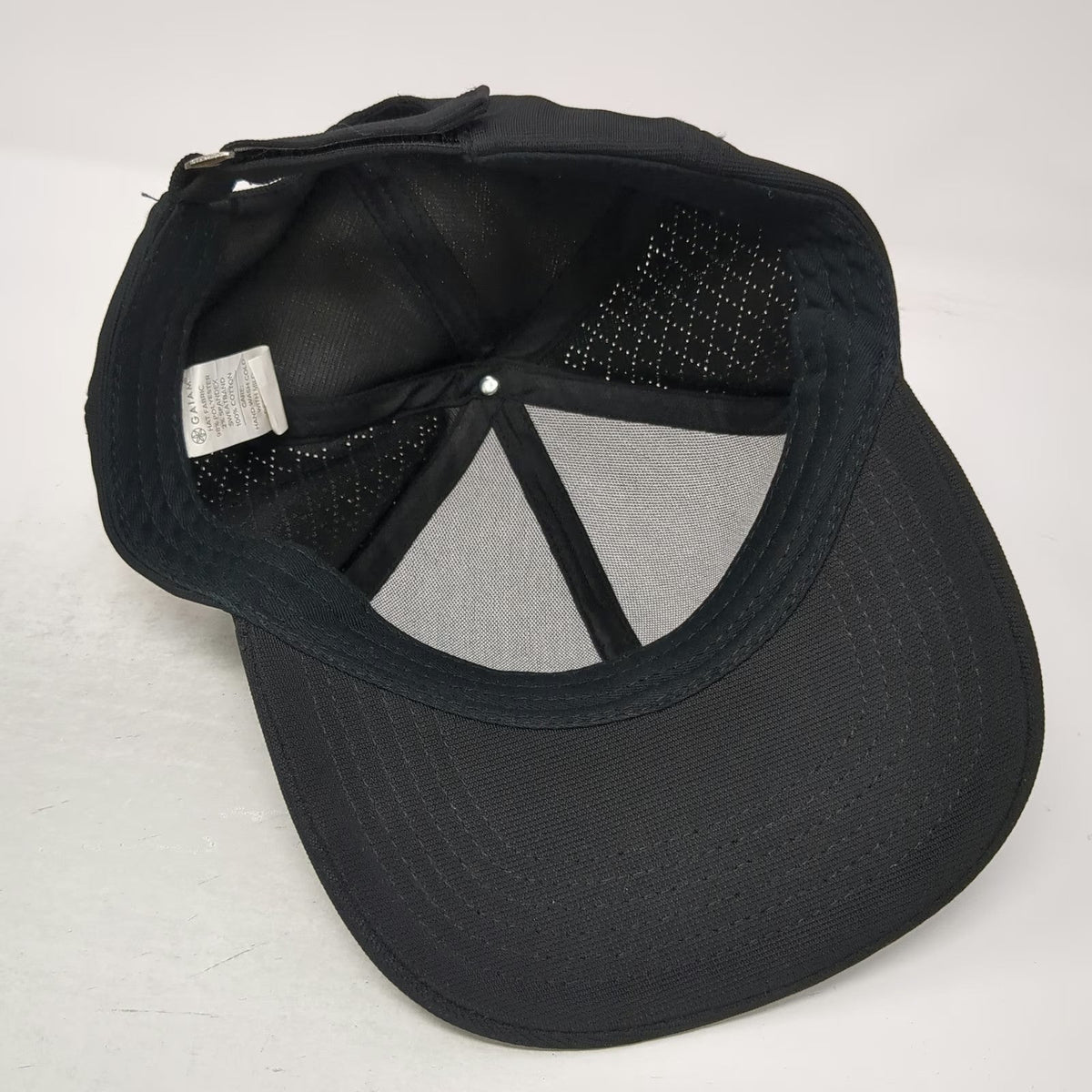 Gaiam Baseball Cap Black One Size Perforated Breathable Adjustable Slideback Hat