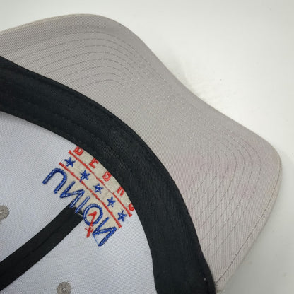 Gray Trucker Hat One Size Union Perks Embroidered Stars Mesh Back Snapback Logo