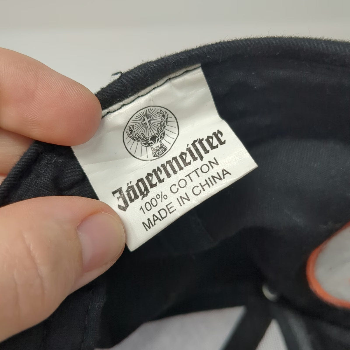 Jagermeister Baseball Cap Black One Size Embroidered Logo Stag Strapback Hat