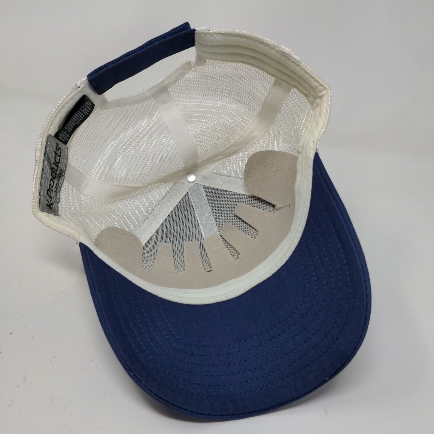 K-Products Men's Strapback Hat Blue White Size OSFA Embroidered United Rentals