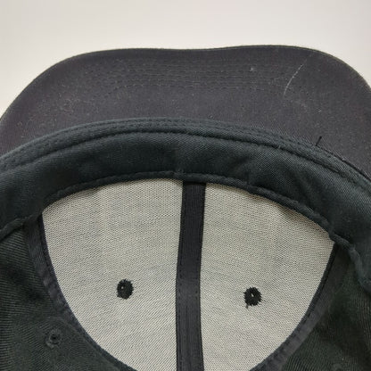 Nitro Circus Snapback Hat Black One Size Flat Brim Wool Blend Warning Logo