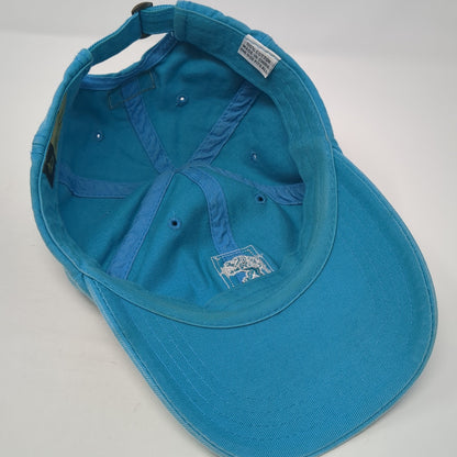 Lion Patch Slideback Hat Blue One Size Adjustable American Dry Goods
